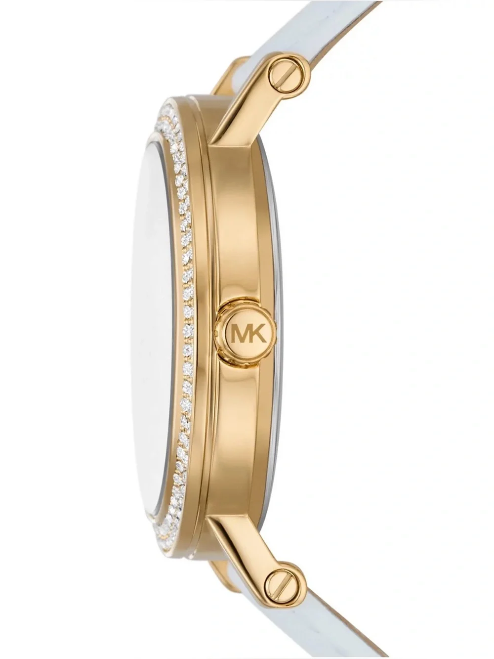 Michael Kors Corey Three-Hand White Leather Watch 38mm